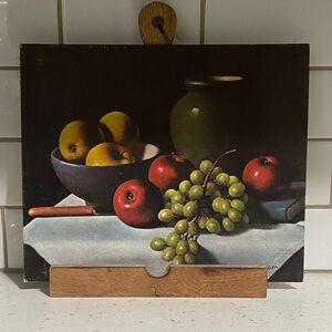 Vintage Cawthorn Still Life Art Print Fruit & Vase Cottagecore French Market